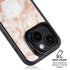 White Rose Gold Marble iPhone 15 Plus Kickstand Case